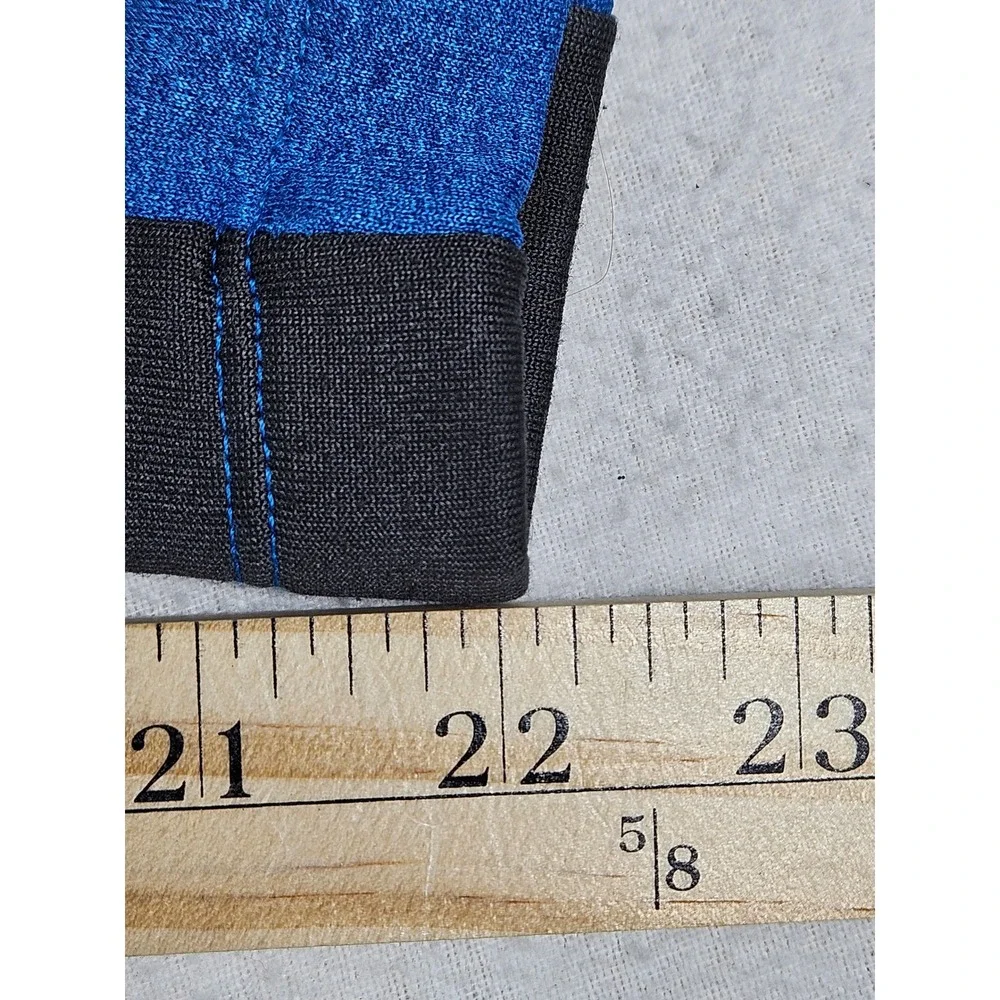 The North Face Mens Blue Heathered Full Zip Fleece Hoodie Jacket Large